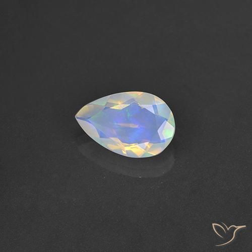 Opala Multicolorido Natural 1.53ct, Formato de pêra, Transparente