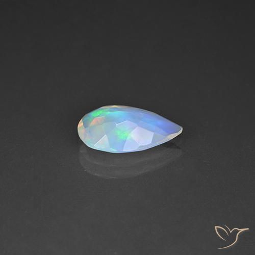 Opala Multicolorido Natural 1.53ct, Formato de pêra, Transparente