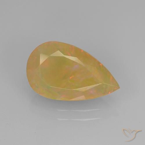 1.67ct Natural Multicolorido Opala, Formato de pêra, Translúcido