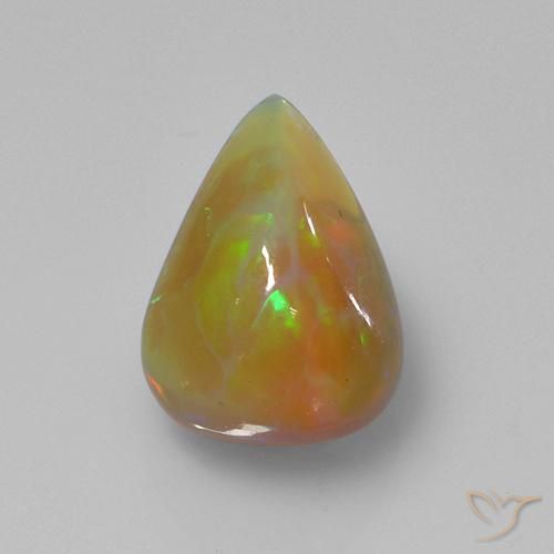 2.74ct Natural Multicolorido Opala, Formato de pêra, Translúcido