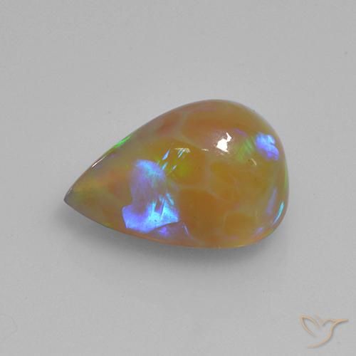 Opala Multicolorido Natural 2.74ct, Formato de pêra, Translúcido