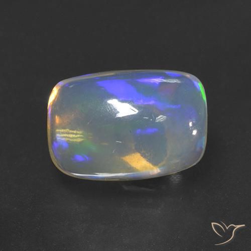 Opala Multicolorido Natural 3.39ct, Almofada, Transparente