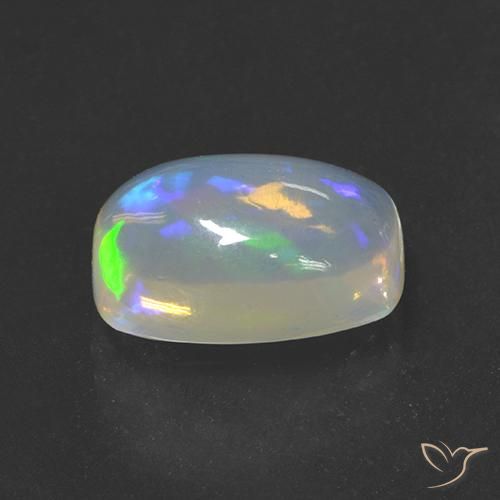 Opala Multicolorido Natural 3.39ct, Almofada, Transparente