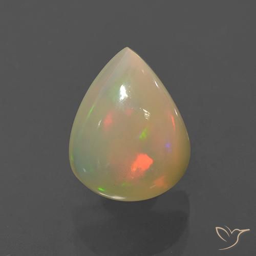 1.76ct Natural Multicolorido Opala, Formato de pêra, Translúcido
