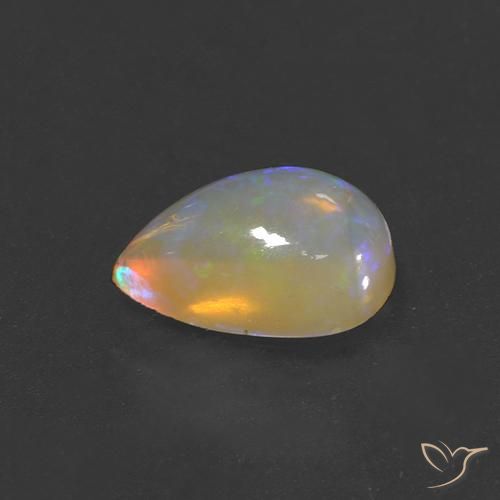 Opala Multicolorido Natural 1.36ct, Formato de pêra, Transparente
