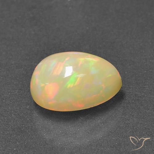 Opala Multicolorido Natural 1.72ct, Formato de pêra, Translúcido