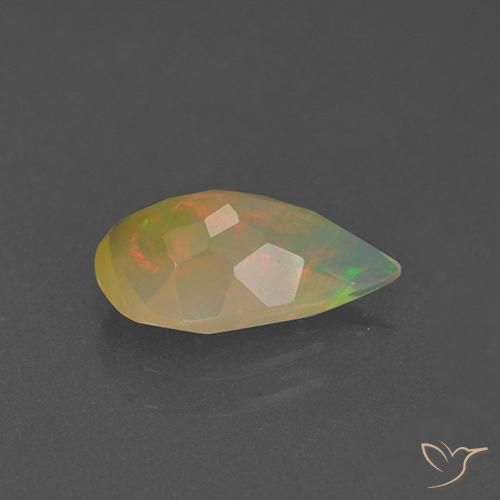Opala Multicolorido Natural 1.29ct, Formato de pêra, Transparente