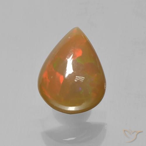 1.36ct Natural Multicolorido Opala, Formato de pêra, Translúcido