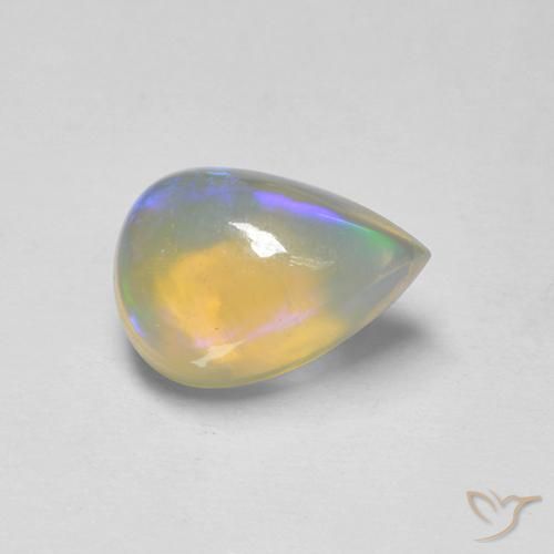 Opala Multicolorido Natural 1.60ct, Formato de pêra, Transparente