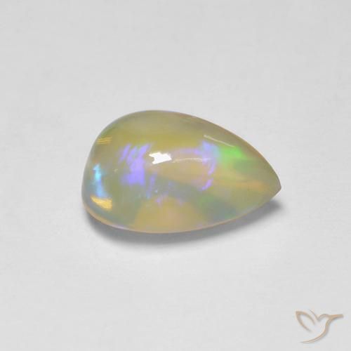 Opala Multicolorido Natural 1.60ct, Formato de pêra, Transparente
