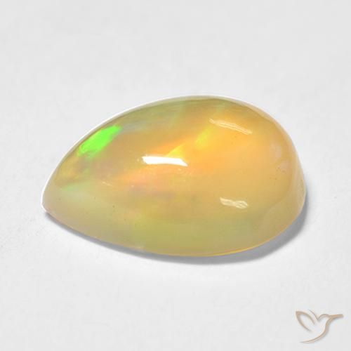 Opala Multicolorido Natural 1.21ct, Formato de pêra, Transparente