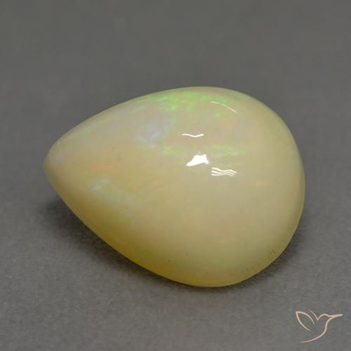 Opala Multicolorido Natural 1.58ct, Formato de pêra, Translúcido