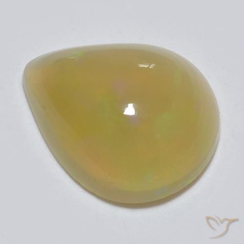 1.51ct Natural Multicolorido Opala, Formato de pêra, Translúcido