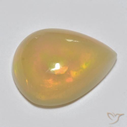 Opala Multicolorido Natural 1.25ct, Formato de pêra, Translúcido
