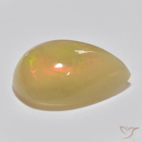 Opala Multicolorido Natural 1.25ct, Formato de pêra, Translúcido