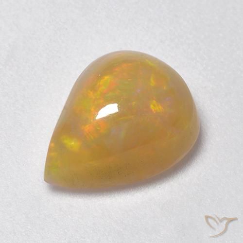 Opala Multicolorido Natural 1.59ct, Formato de pêra, Translúcido