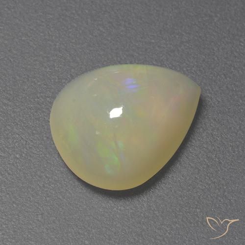 1.55ct Natural Multicolorido Opala, Formato de pêra, Translúcido