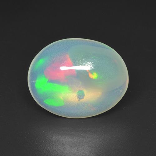 Opala multicolorido natural 1,27ct, corte oval, transparente