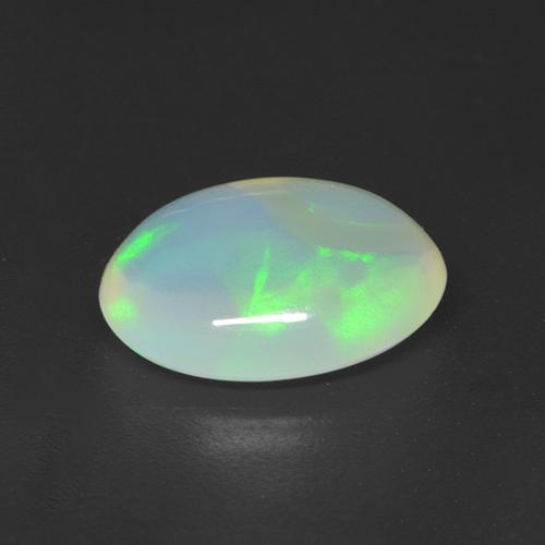 Opala multicolorido natural 1,27ct, corte oval, transparente