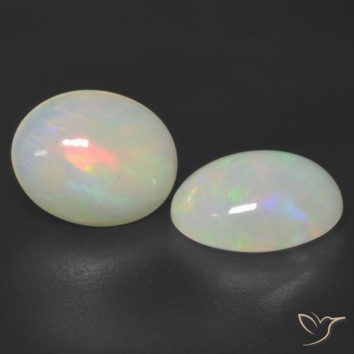 Pedras preciosas de Opala Multicolorido natural de 3.88 ct, oval, Translúcido