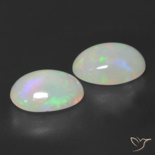 Pedras preciosas de Opala Multicolorido natural de 3.88 ct, oval, Translúcido