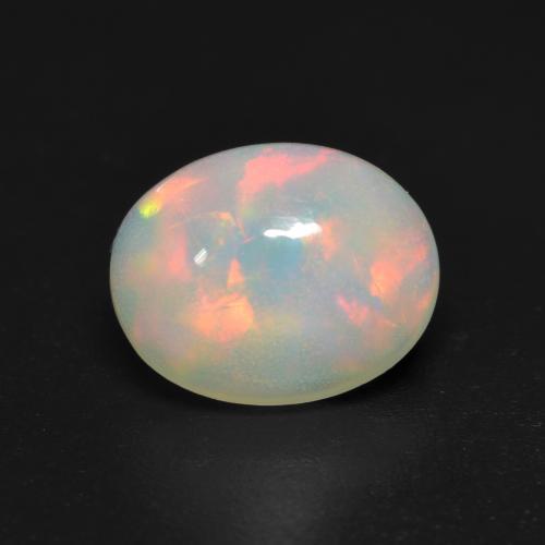 Opala multicolorido natural 1,14ct, corte oval, transparente