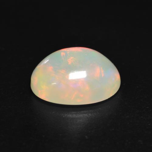 Opala multicolorido natural 1,14ct, corte oval, transparente