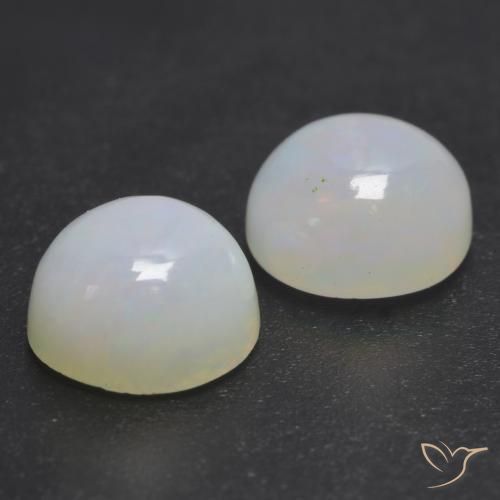 Pedras preciosas de Opala Multicolorido natural de 2.03 ct, Redondo, Transparente