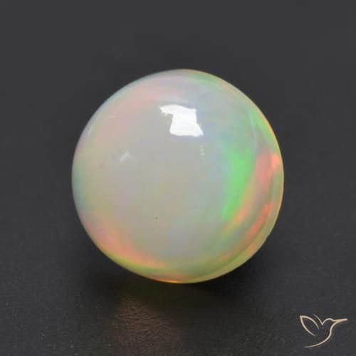 Opala Multicolorido Natural 1.15ct, Redondo, Transparente