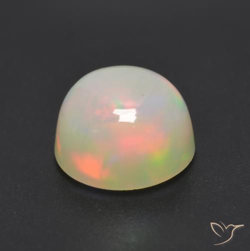 Opala Multicolorido Natural 1.15ct, Redondo, Transparente