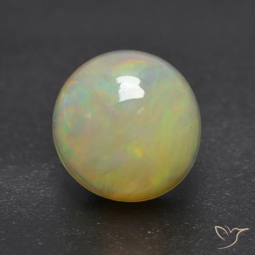 0.94ct Natural Multicolorido Opala, Redondo, Transparente