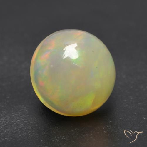 Opala Multicolorido Natural 0.94ct, Redondo, Transparente