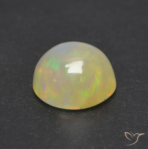 Opala Multicolorido Natural 0.94ct, Redondo, Transparente