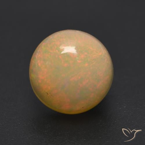 1.05ct Natural Multicolorido Opala, Redondo, Translúcido