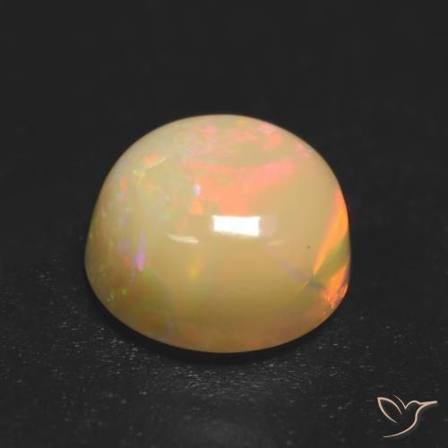 Opala Multicolorido Natural 0.89ct, Redondo, Translúcido