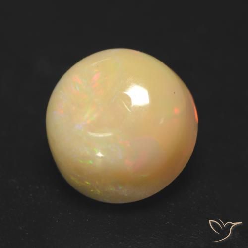 Opala Multicolorido Natural 0.89ct, Redondo, Translúcido