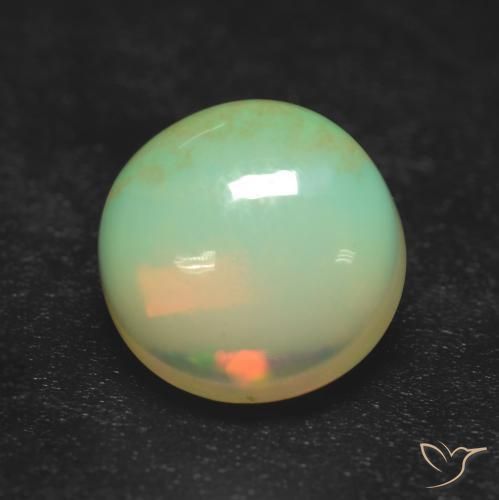 Opala Multicolorido Natural 0.85ct, Redondo, Transparente