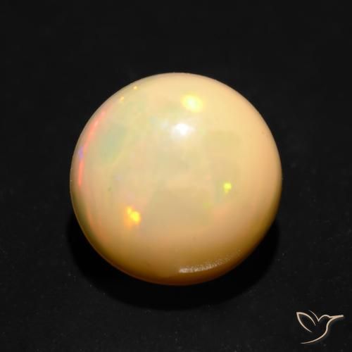 1.10ct Natural Multicolorido Opala, Redondo, Translúcido, Photo A