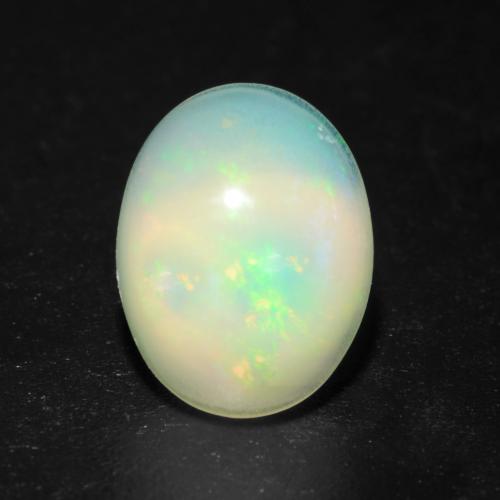 Opala multicolorido natural 0,96ct, corte oval, transparente