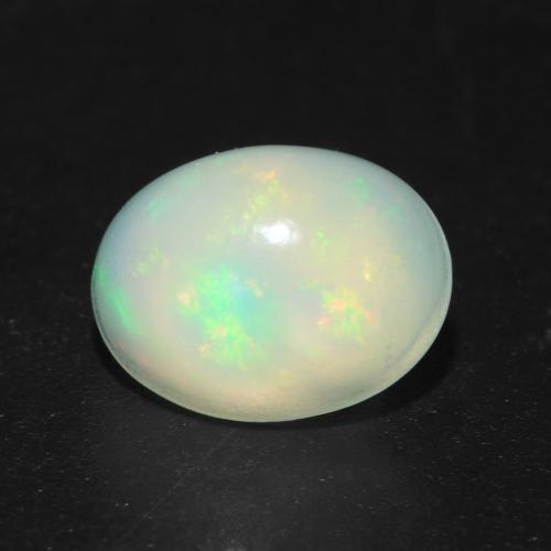 Opala multicolorido natural 0,96ct, corte oval, transparente