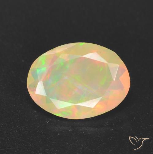 1.09ct Natural Multicolorido Opala, oval, Translúcido