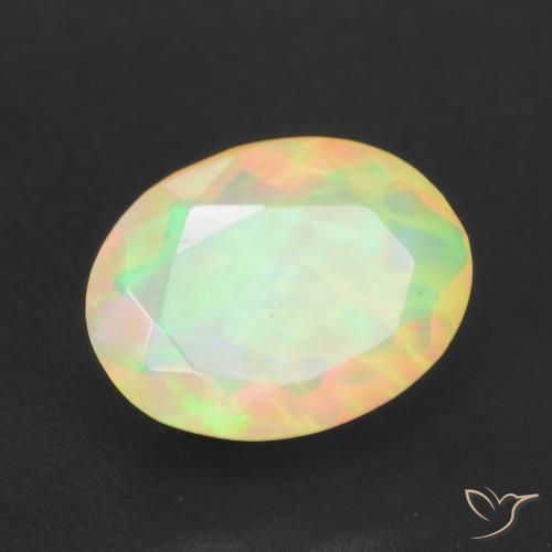 Opala Multicolorido Natural 1.15ct, oval, Translúcido