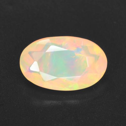 Opala multicolorido natural 1,33ct, corte oval, transparente