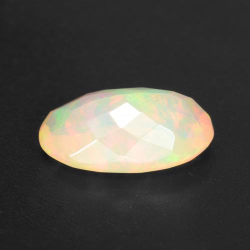 Opala multicolorido natural 1,33ct, corte oval, transparente