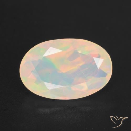 1.42ct Natural Multicolorido Opala, oval, Transparente