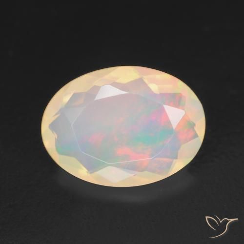 1.34ct Natural Multicolorido Opala, oval, Transparente