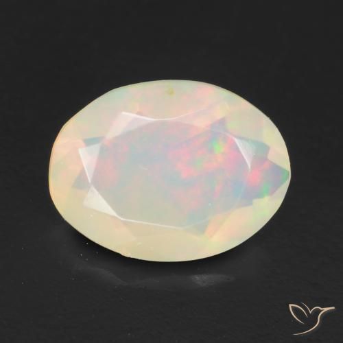 0.96ct Natural Multicolorido Opala, oval, Transparente