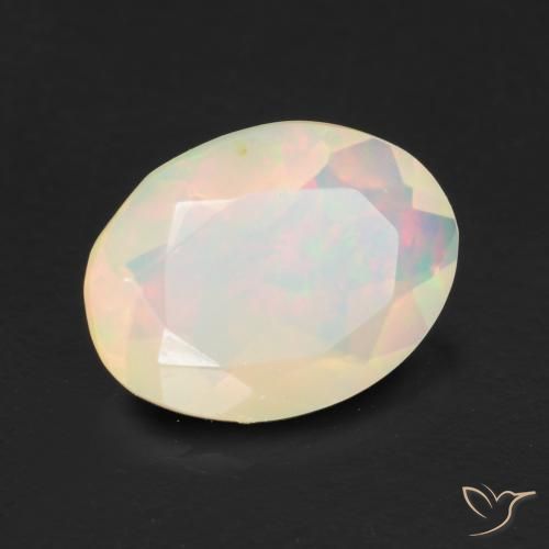 Opala Multicolorido Natural 0.96ct, oval, Transparente