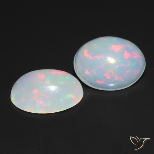 Pedras preciosas de Opala Multicolorido natural de 1.51 ct, oval, Transparente