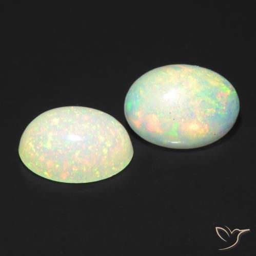 Pedras preciosas de Opala Multicolorido natural de 1.00 ct, oval, Translúcido